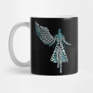 Typography One Winged Angel Mug